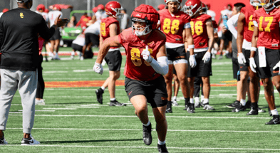 USC tight end Walker Lyons during a spring practice with the Trojans