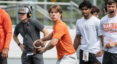 Bowe Bentley during Celina spring practice