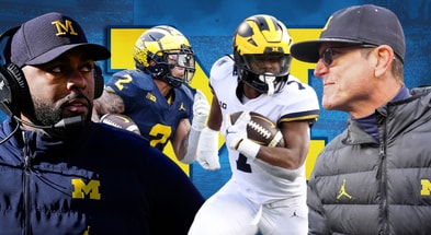 Sherrone Moore Blake Corum Donovan Edwards Jim Harbaugh