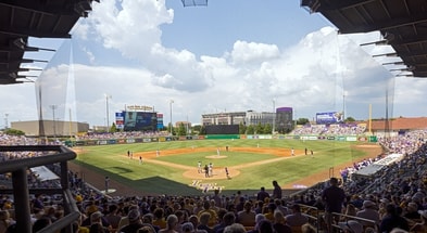 LSU Baseball will play the first game of the NCAA's Baton Rouge Regional (Photo by John Korduner/Icon Sportswire via Getty Images)
