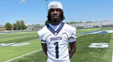 Michigan State watched Macomb Dakota safety Elijah Goins workout at the Sound Mind Sound Body National College Showcase on Sunday (photo by Kenny Jordan for SpartanMag.com).