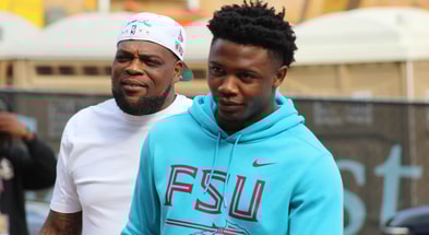 Jae Lamar arriving at his official visit to Florida State (Matt LaSerre/Warchant)