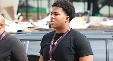 Florida State legacy recruit Aaron Thomas on his official visit (Matt LaSerre/Warchant)