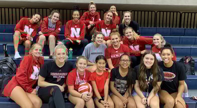 Hua Laikona and the 2019 Nebraska volleyball team
