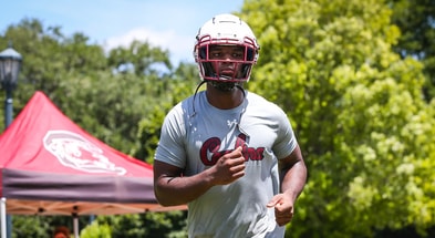 South Carolina DL target PJ Dean works out at the Gamecocks' camp (Photo: Katie Dugan | GamecockCentral.com)