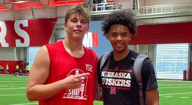 Four-star offensive tackle Cameron Wagner and Nebraska four-star QB commit Trae Taylor