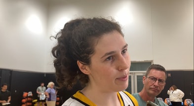 Ava Heiden spoke with the media after practice on Tuesday morning.