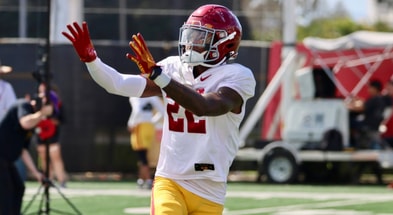 USC cornerback Braylon Conley during a spring practice with the Trojans