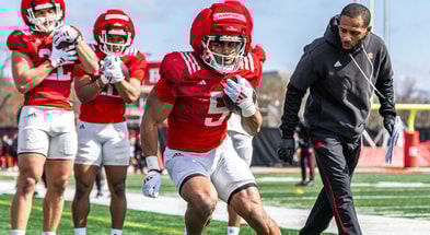 CJ Campbell during Rutgers Football spring practice