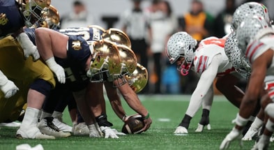Notre Dame offensive line and Ohio State defensive line