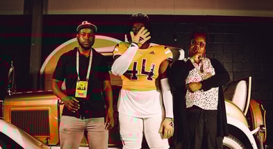 Defensive lineman Amier Clarke during GT OV