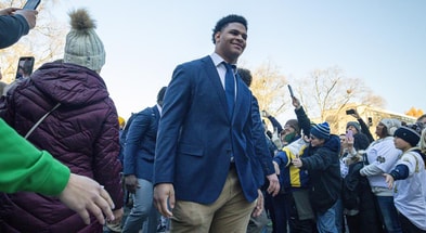 Notre Dame offensive lineman Charles Jagusah