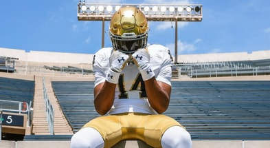 Rodney Dunham on his Notre Dame official visit