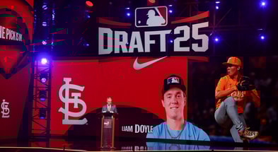 Liam Doyle MLB Draft. Credit: Brett Davis-Imagn Images