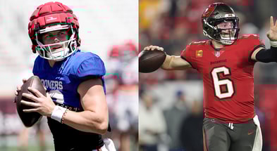 Oklahoma QB Baker Mayfield and OU legend Baker Mayfield