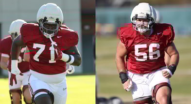 Alabama OL Kam Dewberry and Geno VanDeMark