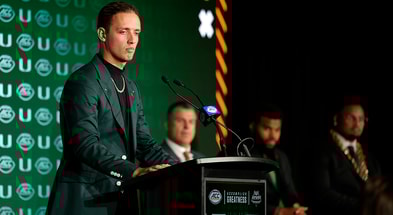 Miami QB Carson Beck at ACC Media Days