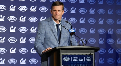 Cal head coach Justin Wilcox at ACC Kickoff 2025