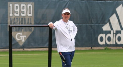 Georgia Tech OC Buster Faulkner at practice