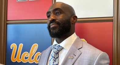UCLA head coach DeShaun Foster