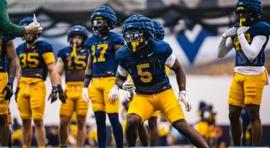 West Virginia defensive back Fred Perry during practice