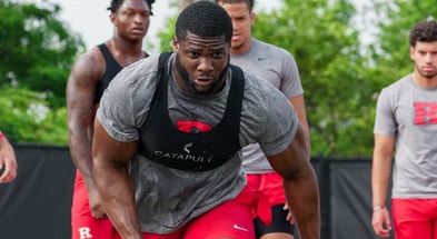 Rutgers Linebacker Kamar Archie during summer workouts