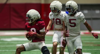 Alabama DBs Bray Hubbard and Dijon Lee