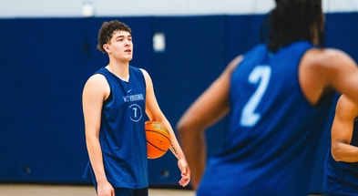 West Virginia forward Treysen Eaglestaff during practice