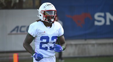 isaiah-nwokobia-once-again-earns-smu-football-coveted-no-23-jerry-levias-jersey