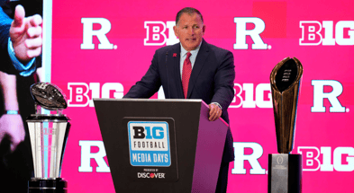 Rutgers Football head coach Greg Schiano speaks at Big Ten media days
