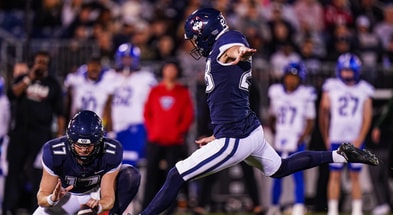 UConn Football kicker Chris Freeman