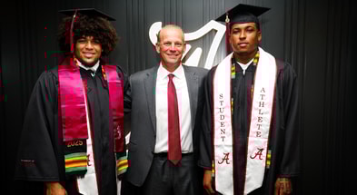 Alabama's Parker Brailsford, Kalen DeBoer and Danny Lewis