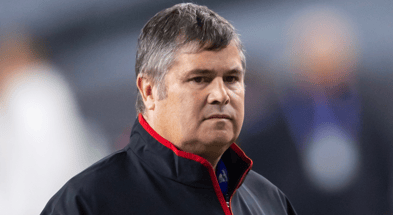 Rutgers Scarlet Knights offensive coordinator Kirk Ciarrocca at the Rate Bowl