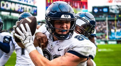 UConn Football tight end Alex Honig at the 2024 Fenway Bowl