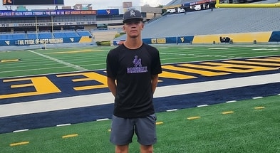 James Monroe (WV) 2027 pitcher Kadyn Hines on a visit to West Virginia University