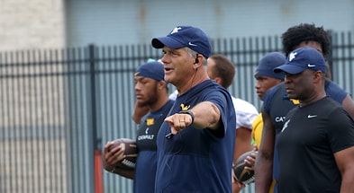 West Virginia offensive line coach Jack Bicknell