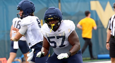 West Virginia offensive lineman Donovan Haslam