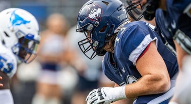 UConn Football OL Wes Hoeh during the Buffalo game.