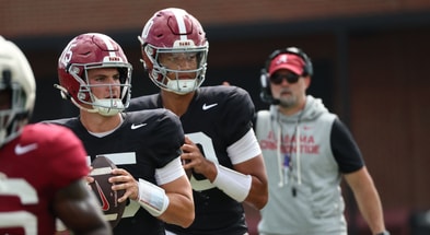 Alabama QBs Ty Simpson and Austin Mack