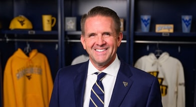 West Virginia University President Michael T. Benson during a photoshoot