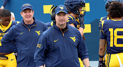 West Virginia assistant coach Pat Kirkland during practice