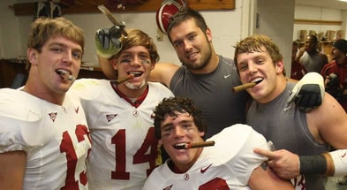 Cory Reamer and Alabama teammates