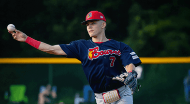West Virginia baseball player Gavin Kelly during a game for the Bourne Braves
