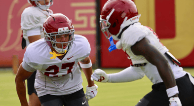 USC cornerback Alex Graham during a fall camp practice with the Trojans