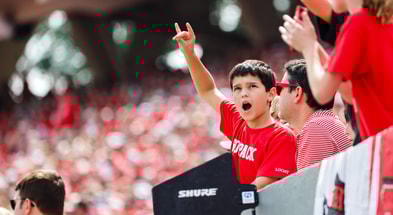 NC State hand sign Wolfie