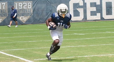 Georgia Tech's Jy Gilmore at practice