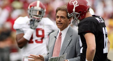 Nick Saban and Greg McElroy