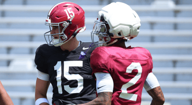 Alabama QB Ty Simpson and WR Ryan Williams