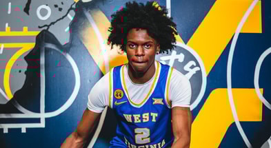 West Virginia freshman guard Amir Jenkins during his WVU visit