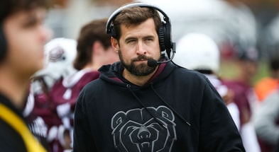 Missouri State Bears head coach Ryan Beard during a game against the Southern Illinois Salukis at Plaster Stadium on Saturday, Nov. 2, 2024